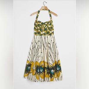 Anthropologie: floral halter dress